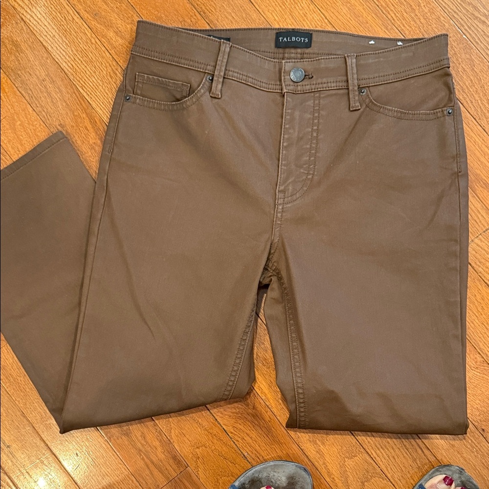 Talbots Brown  Demi Boot Crop Jeans